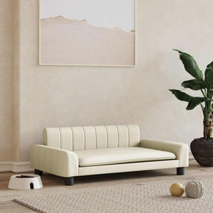 Hundbädd gräddvit 90x53x30 cm konstläder