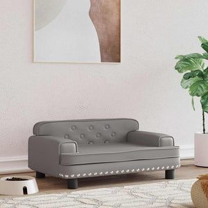 Hundbädd grå 70x45x30 cm konstläder