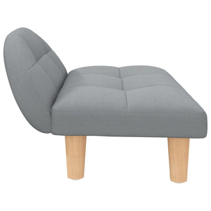 Hundbädd ljusgrå 70x52x30 cm tyg