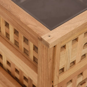 Sängbord 34x34x34 cm massivt valnötsträ