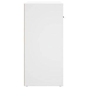 Skänk vit 80x33x70 cm konstruerat trä