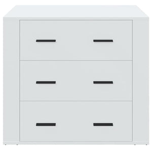 Skänk vit 80x33x70 cm konstruerat trä