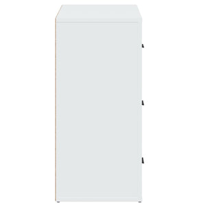 Skänk vit 80x33x70 cm konstruerat trä