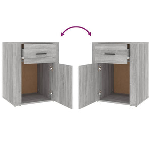 Sängbord Grå Sonoma 50x36x60 cm konstruerat trä