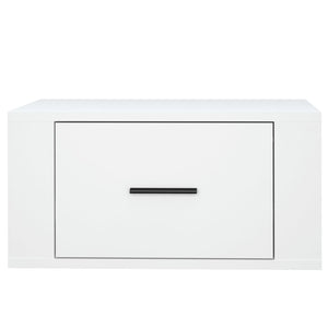 Väggmonterade sängbord 2 st vit 50x36x25 cm