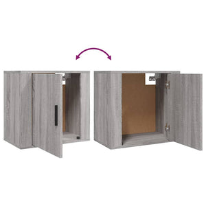 Väggmonterade sängbord grå sonoma 50x30x47 cm