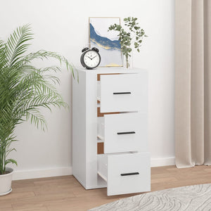 Skåp vit 40x33x70 cm konstruerat trä