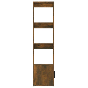 Sidobord rökfärgad ek 80x30x119,5 cm konstruerat trä