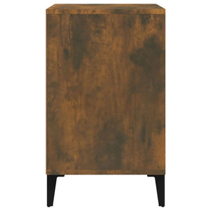 Skoställ rökfärgad ek 102x36x60 cm konstruerat trä