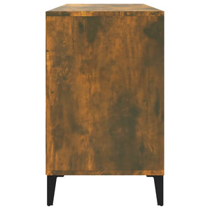 Skoställ rökfärgad ek 102x36x60 cm konstruerat trä