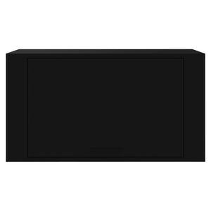 Väggmonterat skoskåp svart 70x35x38 cm konstruerat trä