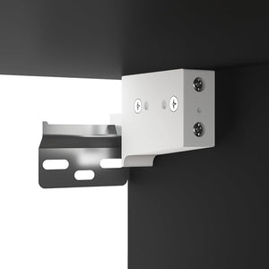 Väggmonterat skoskåp svart 70x35x38 cm konstruerat trä