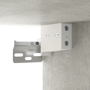 Väggmonterat skoskåp betonggrå 70x35x38 cm konstruerat trä