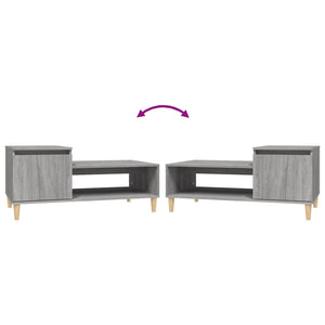 Soffbord grå sonoma 100x50x45 cm konstruerat trä