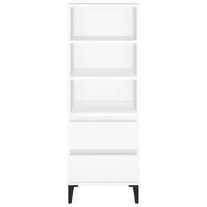 Högskåp vit 40x36x110 cm konstruerat trä