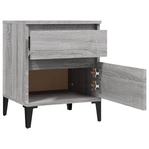 Sängbord 2 st grå sonoma 40x35x50 cm