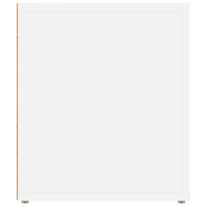 Tv-bänk vit 100x35x40 cm konstruerat trä