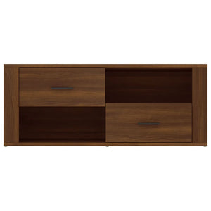 Tv-bänk brun ek 100x35x40 cm konstruerat trä
