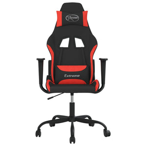 Gamingstol svart och röd tyg