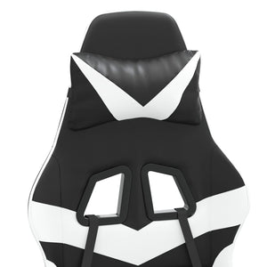 Gamingstol svart och vit konstläder