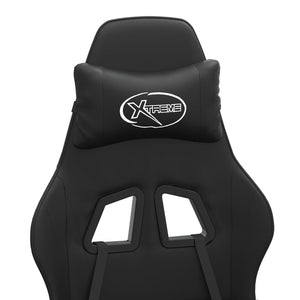 Gamingstol med fotstöd svart konstläder