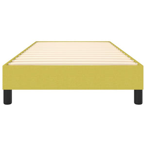 Boxspring-sängram grön tyg 90x200 cm