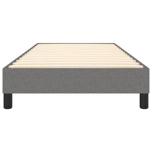 Boxspring-sängram mörkgrå 100x200 cm tyg