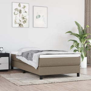 Boxspring-sängram taupe 100x200 cm tyg