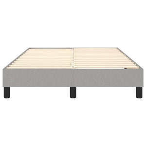 Boxspring-sängram ljusgrå 120x200 cm tyg