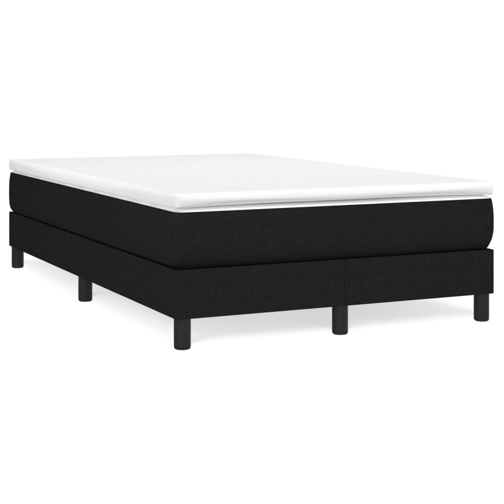 Boxspring-sängram svart 120x200 cm tyg