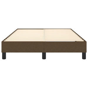 Boxspring-sängram mörkbrun 120x200 cm tyg