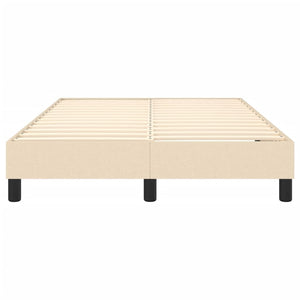 Boxspring-sängram gräddvit 120x200 cm tyg