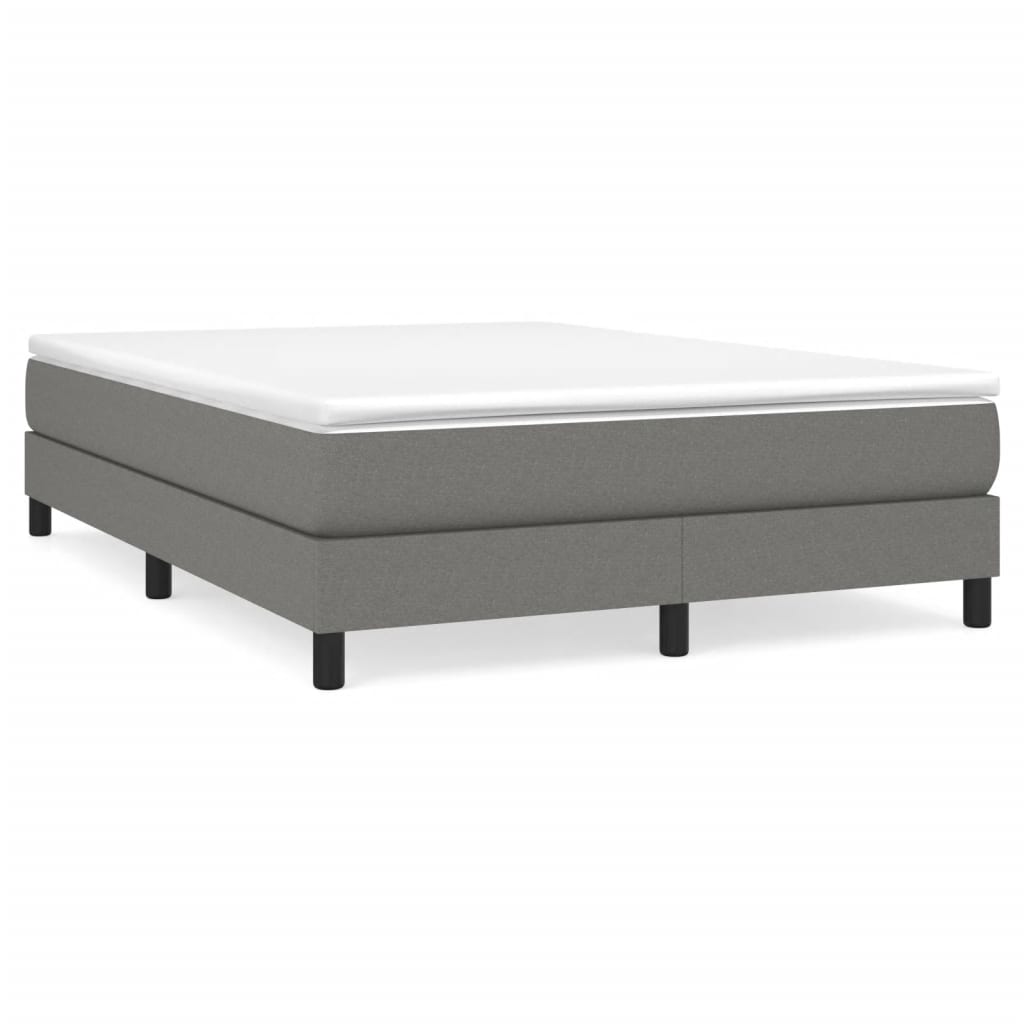 Boxspring-sängram mörkgrå 140x190 cm tyg