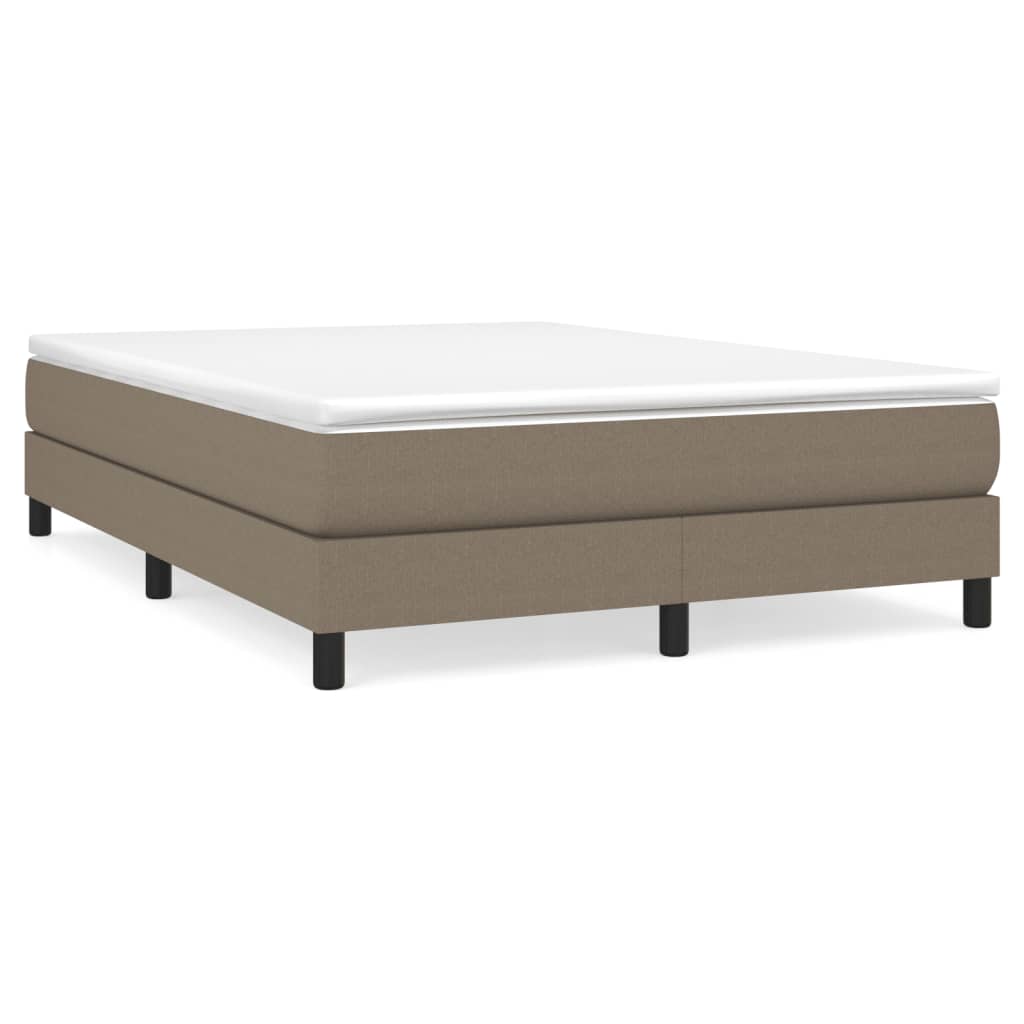 Boxspring-sängram taupe 140x200 cm tyg