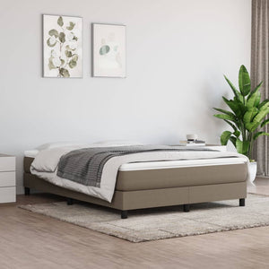 Boxspring-sängram taupe 140x200 cm tyg