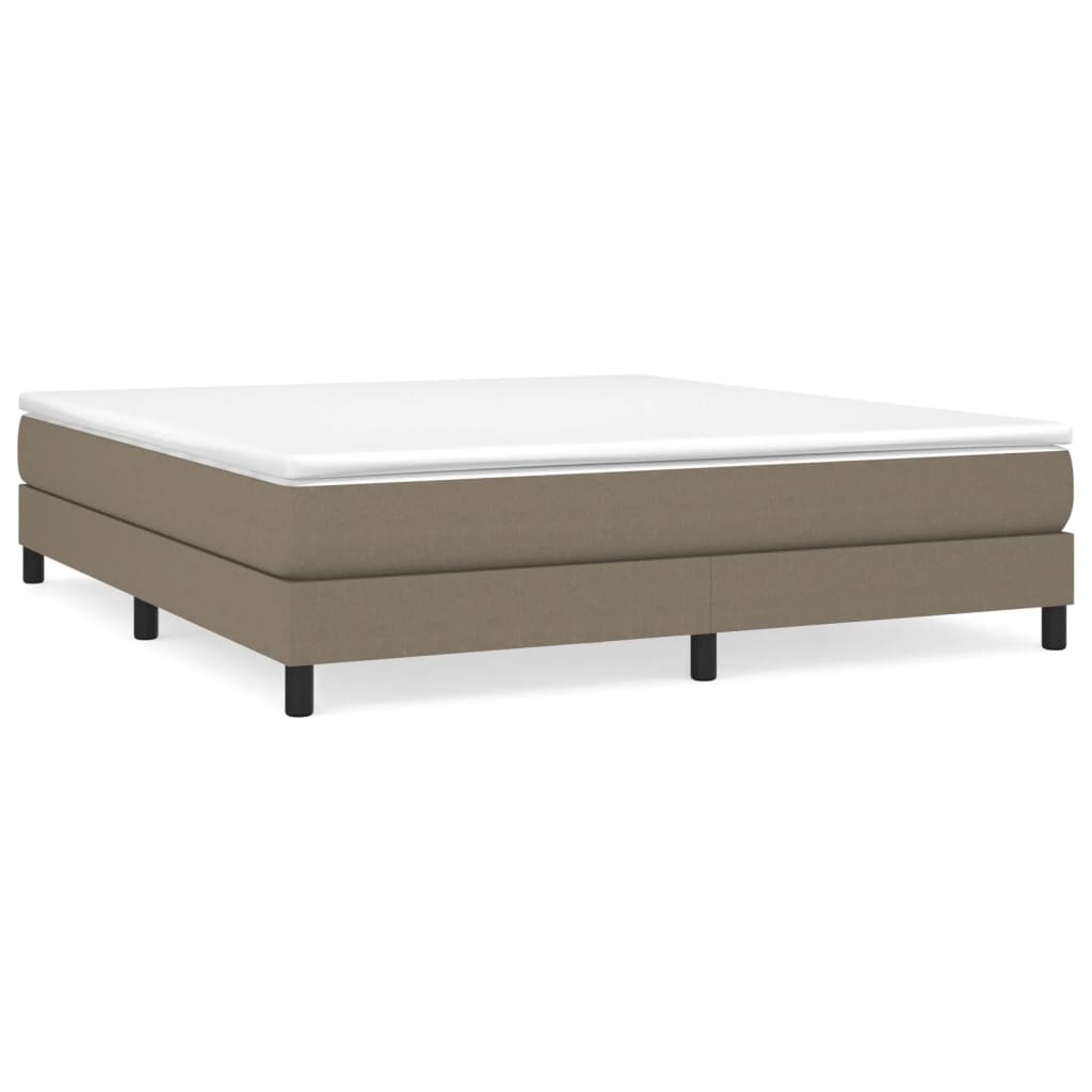 Boxspring-sängram taupe 160x200 cm tyg