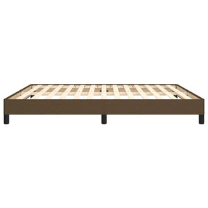 Boxspring-sängram mörkbrun 180x200 cm tyg