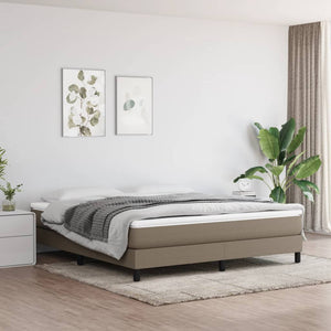 Boxspring-sängram taupe 180x200 cm tyg