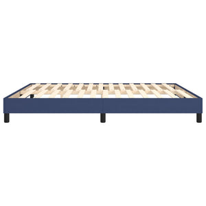 Boxspring-sängram blå 180x200 cm tyg