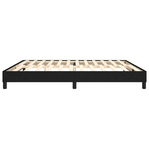 Boxspring-sängram svart 200x200 cm tyg