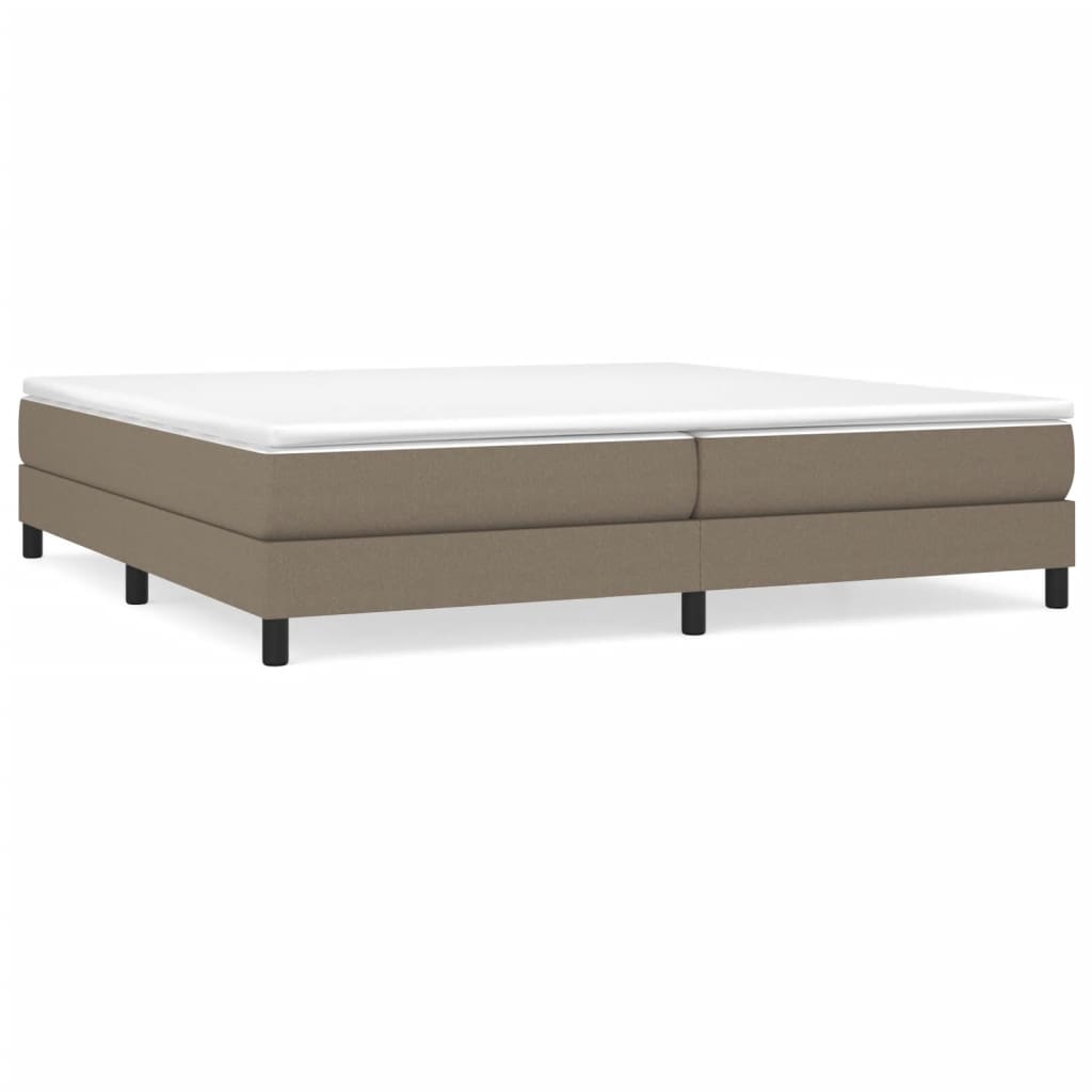 Boxspring-sängram taupe 200x200 cm tyg