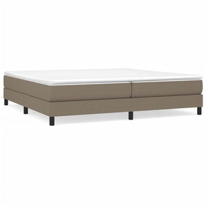 Boxspring-sängram taupe 200x200 cm tyg