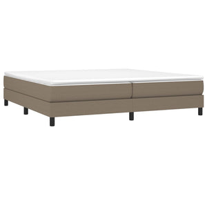 Boxspring-sängram taupe 200x200 cm tyg