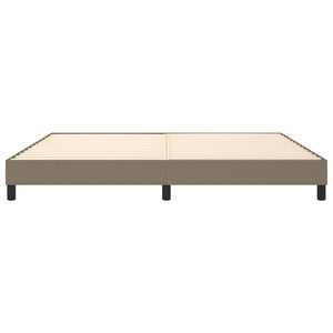 Boxspring-sängram taupe 200x200 cm tyg