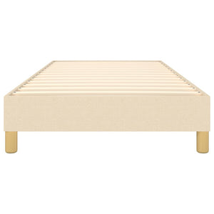 Boxspring-sängram cremefärgad 80x200 cm tyg