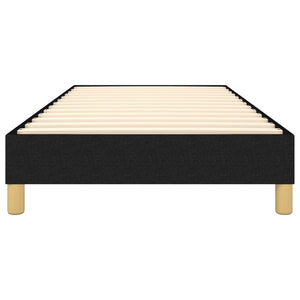 Boxspring-sängram svart 90x190 cm tyg