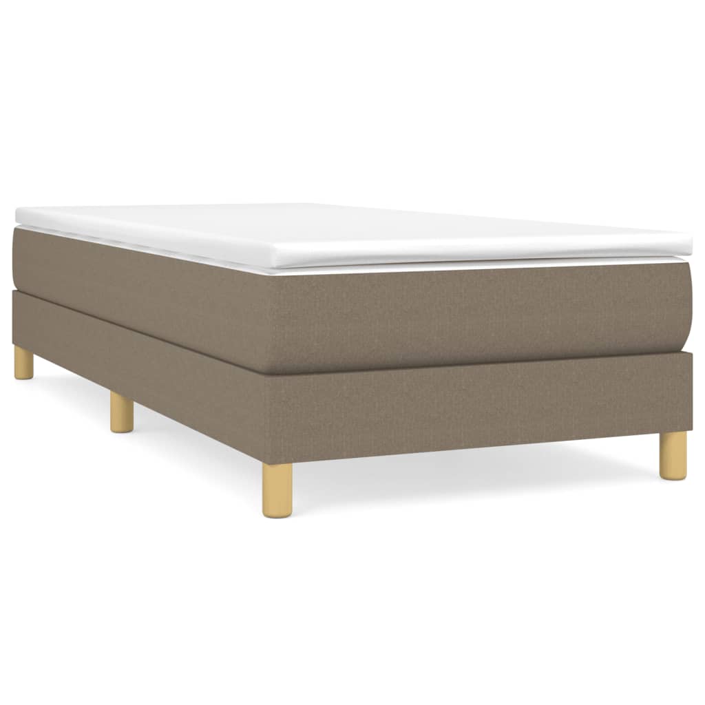 Boxspring-sängram Taupe 90x190 cm tyg
