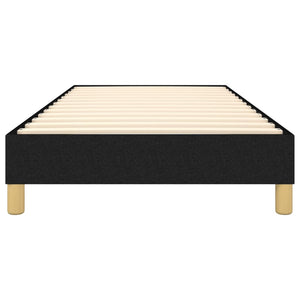 Boxspring-sängram svart 100x200 cm tyg