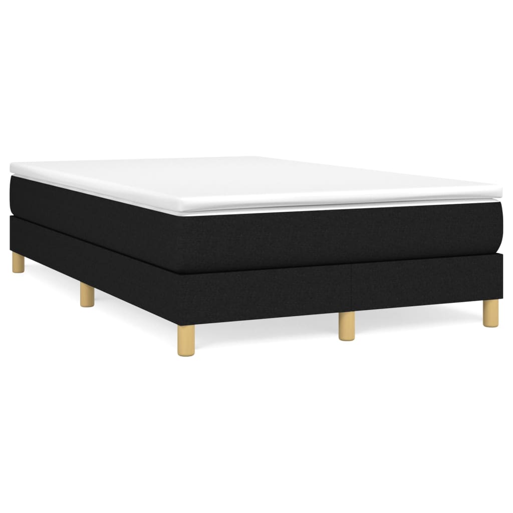 Boxspring-sängram svart 120x200 cm tyg