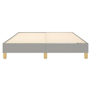 Boxspring-sängram ljusgrå 140x190 cm tyg